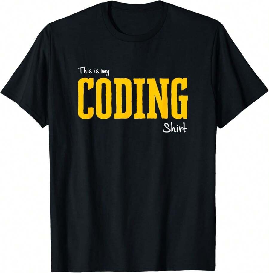 This Is My Coding T-Shirt - Programmer_ Web Developer Gift Unisex T-Shirt - 黑色 - 查看 1