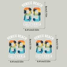 1/2/3 piezas de pegatinas de transferencia térmica vibrantes y multicolor para camisetas, sudaderas, bolsas de lona y mochilas, con motivos de leyendas de la ciudad de Nueva York, Venice Beach, hombres geniales y ambiente de surf de California