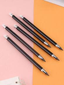 3pcs Black Infinity Pencils, Eternal Pencils No Sharpening Needed, Kawaii Infinity Ballpoint Pens, Art Supplies School Stationery Pencil Tip Eraser, Colorful Eternal Pencils For Elementary Student Drawing, Never Need Sharpening