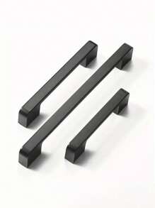 1/6 Stück schwarze Aluminium-Legierung Küchenschrank Griffe, Kommode Schubladengriffe, Schranktür Knöpfe, Möbelgriff Hardware