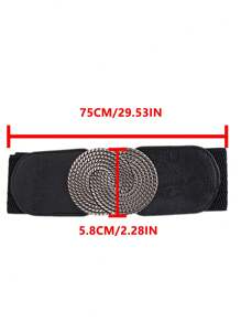 1PC, Ultra Wide And Minimalist Style! This Women's Waistband Is Both Business Oriented And Fashionable! - Multicolor - View 7