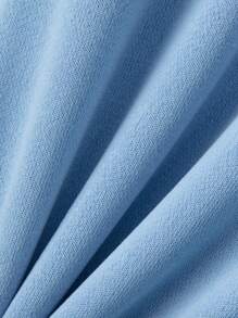 男童纯色休闲长裤，宽松运动裤，春秋季 - 藍色 - 查看 6