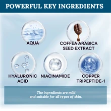 60ml 身体紧致乳液 - 滋润和提亮肌肤，使肌肤光滑、柔软、紧致、抗皱。深层滋养和持久保湿，增强弹性并减少细纹，温和无刺激。富含烟酰胺、透明质酸、咖啡因提取物和铜肽