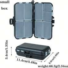 1 قطعة صندوق أدوات صيد متعدد الأقسام ، منظم محمول للطعم والخطافات والطعوم - متعدد الألوان - مشاهدة 4