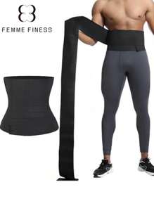 1pc Finess Brand Women Waist Trainer, Sauna Waist Cincher, Plus Size 6M Wrap Around Compression Bandage For Abdominal Workout, Suitable For Gym Exercise - Multicolor - View 7