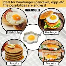 5件可爱蛋圈 不锈钢蛋圈 煎蛋模具 鸡肉卷 厨房用具 厨房配件 家用厨房电器 - 彩色 - 查看 6
