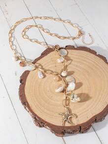1pc Fashion Bead Ocean Series Necklace, Suitable For Women Everyday Wear