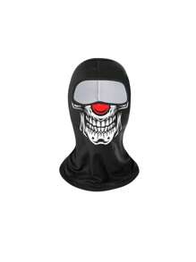 1pc Outdoor Sports Quick Dry Breathable Ice Silk Face Cover, Digital Print Full Face Mask, Suitable For Cycling, Fishing, Beach Sports, UV Protection And Windproof