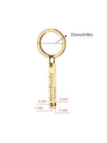 1 stuk gepersonaliseerde verjaardagssteen sleutelhanger, unieke minimalistische lange staaf, veelzijdige personalisatie, personalisatie van naam, mobiel telefoonnummer, sleutelhanger, decoratie van tasrits, dagelijks veelzijdig, festivalcadeau.