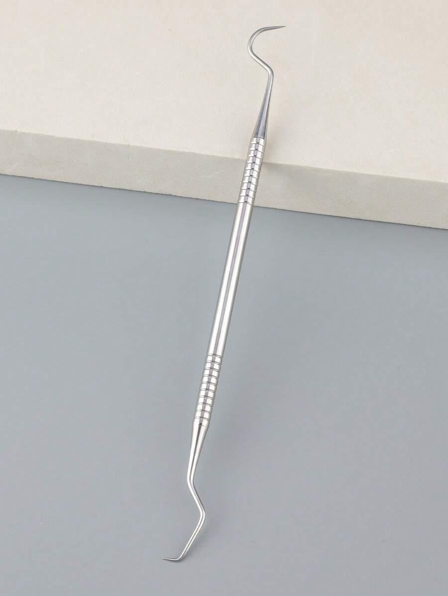 RANCAI 1 Pieza Juego De Herramientas Dentales De Acero Inoxidable Con Espejo Intraoral Removedor De Manchas De Dientes Y Limpiador De Placas - Plateado - Ver 1