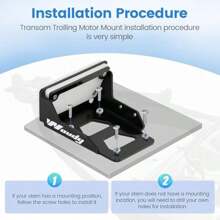 Trolling Motor Transom Mount Transom Trolling Motor Mount Trolling Motor Transom Motor Mount Transom Motor Mount For Kayak Kayak Trolling Motor Mount With Bracket Black - black1 - View 3