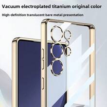 高品质电镀透明外壳适用于三星 Galaxy S25 S25Plus S25Ultra S24 S24Ultra S24Plus S24FE S23FE S23Ultra S23 S23Plus A14 A34 A54 A15 A25 A35 A55 A16 A26 A36 A56 外壳 - 黑色 - 查看 2