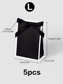 10pcs/5pcs/1pc Minimalist High-End Hepburn Bow Gift Box, Wedding Favours Packaging Bag, White/Black/Pink Tie Scarf Mini Gift Box, Jewelry Gift Box, Suitable For Birthday Party, Wedding Season, Father's Day, Back To School, Teacher's Day, Daily And Holiday Parties