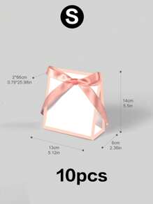 10pcs/5pcs/1pc Minimalist High-End Hepburn Bow Gift Box, Wedding Favours Packaging Bag, White/Black/Pink Tie Scarf Mini Gift Box, Jewelry Gift Box, Suitable For Birthday Party, Wedding Season, Father's Day, Back To School, Teacher's Day, Daily And Holiday Parties