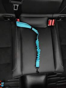 1 pieza Cuerda reflectante reversible y elástica ajustable, arnés de seguridad para mascotas en el coche con absorción de impactos, adecuado para sacar a las mascotas