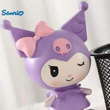 Sanrio Black Pen Holder - Cute Cartoon Desktop Storage Box, Black And Purple Design, Lightweight Metal Base, Suitable For Home Decor, Office Supplies And Pen Storage, Office Accessories, Lightweight Stand, Office Supplies And Accessories