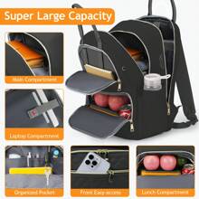 NEWHEY 女士午餐背包 15.6 英寸笔记本电脑背包带保温袋防水旅行背包飞行认证带 USB 充电端口适合工作、学校、野餐