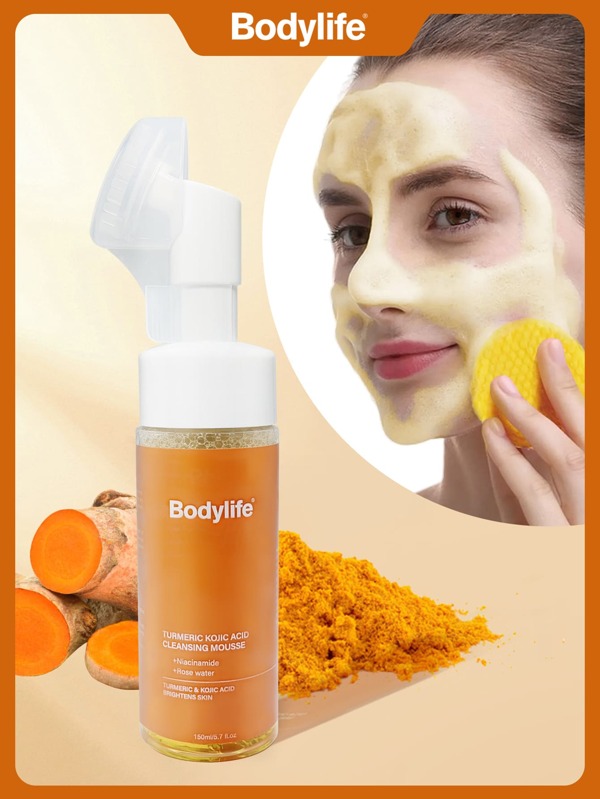 Turmeric Kojic Acid Cleansing Mousse, Deeply Cleanses Pores, Brightens And Evens Skin Tone, Removes Dirt And Excess Oil, Enriched With Niacinamide, Turmeric & Kojic Acid, Refreshing And Non-Drying, Leaves Skin Soft And Radiant, Suitable For All Skin Types, Perfect For Dull And Oily Skin, Ideal For Daily Face Cleansing