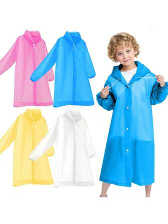 Impermeable para niños, poncho impermeable para niños, impermeable reutilizable para niños, liviano e impermeable