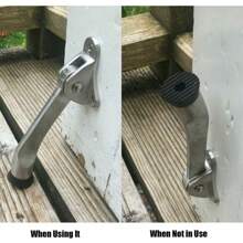 2 Pcs Door Stopper, Prevent Door From Slamming, Door Stop With Soft Rubber Bumper And Screws - Zinc Alloy - 13cm - 銀色 - 查看 5