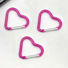 心形登山扣，铝制弹簧钩夹钥匙扣，钓鱼用自动锁定钥匙扣夹，心形铝制弹簧钩夹钥匙扣，徒步旅行、旅行、居家、跑步、冒险和露营登山扣 - 彩色 - 查看 21