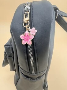 HAILIAN 1 件轻质合金樱花形钥匙扣带吊坠适合包包吊饰汽车钥匙链情侣礼物生日节日夏季海滩度假 - 玫紅色 - 查看 6