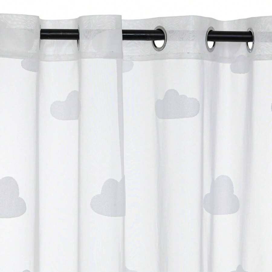 Atmosphera "Nuage" wit kindergordijn 140x240cm. Gratis verzending 24/72u.