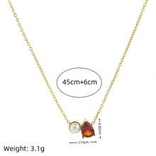 قلادة مصنوعة من الستانلس ستيل والذهب الأصفر مطلي بالكهرباء 18 قيراط، مقاومة للماء والعرق، مناسبة للارتداء اليومي، إكسسوارات للسيدات، هدية عيد الحب، هدية للأم، هدية عيد الأم