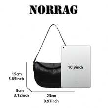 Niche Design Women Bag, 2025 New Autumn/Winter Maillard Retro Shoulder Underarm Crossbody Dumpling Bag, Versatile