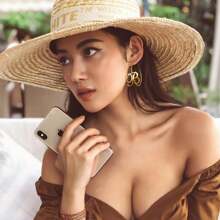 Custom Letter Design Stud Earrings Personalized Design Name Letter Number Charm Stud Earrings Jewelry | Gifts For Mom, Sister, Best Friend| Better Valentine's Day Gift Christmas Gift - Gold - View 3