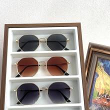 3 件装女士时尚多边形眼镜，休闲百搭，适合夏季海滩度假、户外、旅行 - 彩色 - 查看 7