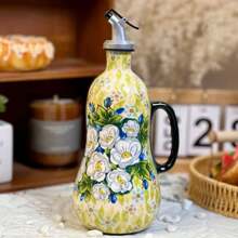 Ceramic Oil Pot Household Anti Hanging And Leak Proof Vegetable Oil Bottle Kitchen Heat-Resistant Peanut Oil Soy Sauce Olive Oil Bottle Vinegar Pot