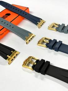 优质商务表带兼容 Apple Watch 表带，硅胶运动表带 Apple Watch 液态硅胶腕带 适用于 42mm/44mm/45mm/46mm/49mm - 42mm/44mm/45mm/49mm - 查看 4