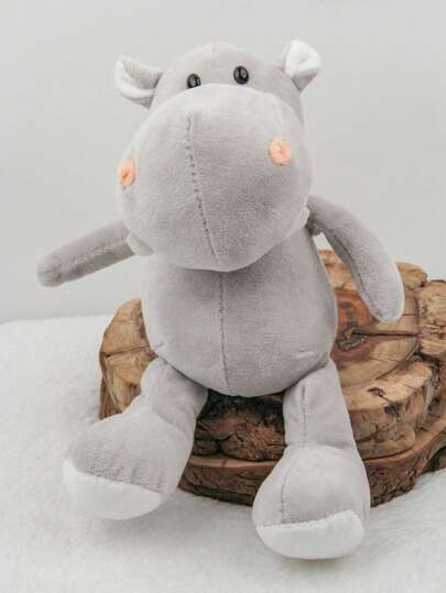 25.5 厘米/10.05 英寸河马毛绒玩具、生日圣诞装饰礼物、儿童毛绒动物、毛绒动物、毛绒动物毛绒丛林动物玩具、可爱毛绒玩具、复活节、圣诞节、情人节礼物、母亲节礼物