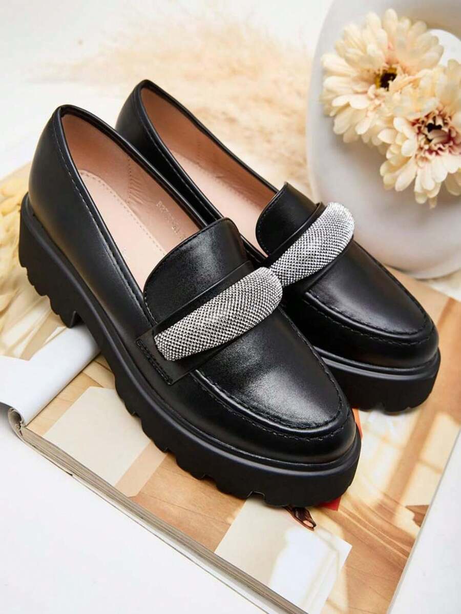 Women's Moccasins With - Black - View 1