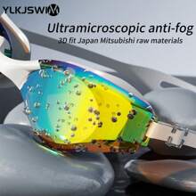 YLKJSWIM Unisex Swimming Goggles, Anti-Fog & Leak-Proof, Maximum Comfort Adjustable Dual Strap, Mirrored/Non-Mirrored Lens Swimming Goggles Pool Accessories, Beach Essentials, Beach Accessories, Pool Float