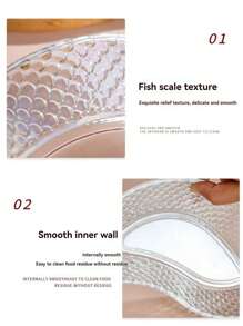 2pcs Premium New Fish-Shaped Glass Fruit Plates, Nordic Style Creative Food Serving Tray, Lucky Koi Fish Design Plate For Party, Snacks, Candy Dish & Home Decoration