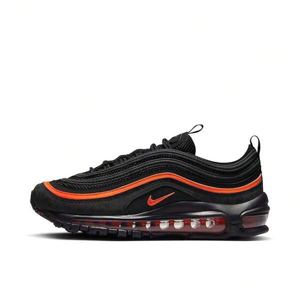 Big Kid's Nike Air Max 97 Black/Black-Safety Orange (DX3088 001)