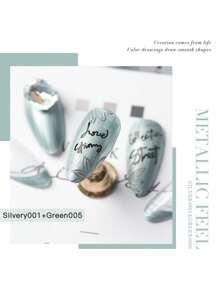 1 件 5ml 银色日式镜面金属凝胶指甲油，超闪亮，适用于法式绘画、线条、边缘和光疗半永久性清漆可浸泡指甲油 UV LED 凝胶指甲油修指甲用品 DIY 沙龙居家礼物送给女性 - 金色 - 查看 8