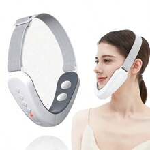 Masajeador eléctrico para cara y cuello con 5 modos y 12 niveles ajustables, apto para uso doméstico y de viaje, regalo ideal para vacaciones - Blanco - Ver 12