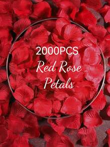 500/1000/2000/3000/5000pcs Artificial Red Rose Petals,Romantic Handmade Flowers,Suitable For Wedding Party Room Layout Home Decoration,Birthday Decoration,Table Centerpieces,Bedroom Decoration,Room Decoration,Bathroom Decoration,Valentine's Day Gift,Graduation Decoration