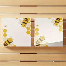 4 Packs Of Sticker Notes 3x3 Inches, 1 Pack Of 50 Cute Bee Sticker Notes School Office Home Supplies Student Teacher Gifts