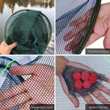 Portable Folded Fishing Net, Crab Drop Fish Network With Rope, Hand Casting Cage Mesh Trap For Minnows,Lobster,Crawfish, Shrimp - Army Green - View 10