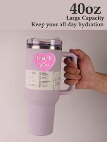 Compatible With Stanley Cup 40 Oz, 40oz Tumbler With Handle, Vacuum Insulated Water Bottle, Insulated Cup, Leak-Proof Lid And Straw, Stainless Steel Coffee Mug, Keeps Drinks Cold And Hot, Ideal For Water, Iced Tea, Coffee, Smoothies, And More - 奶油 - 查看 3