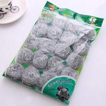 New 20pcs/Bag Stainless Steel Cleaning Ball Kitchen Cleaning Brush Pot Brushing Dish Steel Ball