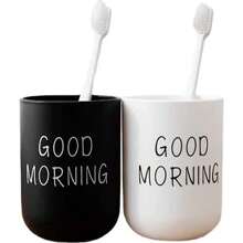 1/2PCS Portable Washing Mouth Cups Plastic Home Hotel Toothbrush Holder Bathroom Accessories Storage Cups Home Bathroom Decor Fall Decor Back To School - Multicolor - View 1