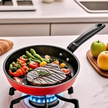 9.45-Inch Cast Iron Non-Stick Frying Pan, Multi-Purpose Non-Stick Skillet, Compatible With Induction, Gas And Electric Stoves - Multicolor - View 8