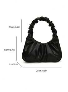 1 件高品质褶皱迷你单肩手提包，适合外出和聚会的时尚单品