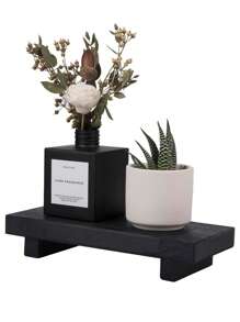 Khay gỗ nhỏ 8.6inx3.5in, đế đứng, trang trí phòng tắm kiểu nhà nông thôn, kệ nâng bằng gỗ, giá đựng xà phòng nhà bếp, thích hợp cho bàn trang điểm, mặt bàn, bồn rửa, phong cách Bohemian, thích hợp cho bãi biển nghỉ dưỡng, phòng tắm, phòng ngủ, v.v. - Nhiều màu - Xem 4