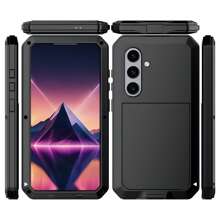 Ốp lưng điện thoại kim loại chống rơi cho dòng Galaxy S25 của ngành công nghiệp quân sự, Vỏ cứng silicon chống sốc toàn diện, Thời trang & Cá nhân hóa cho S25Ultra - màu đen - Xem 2